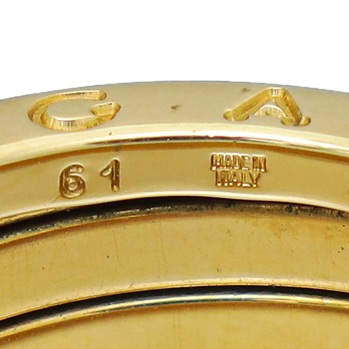 Bvlgari 18K Yellow Gold B.Zero 1 - 4 Band Ring 61