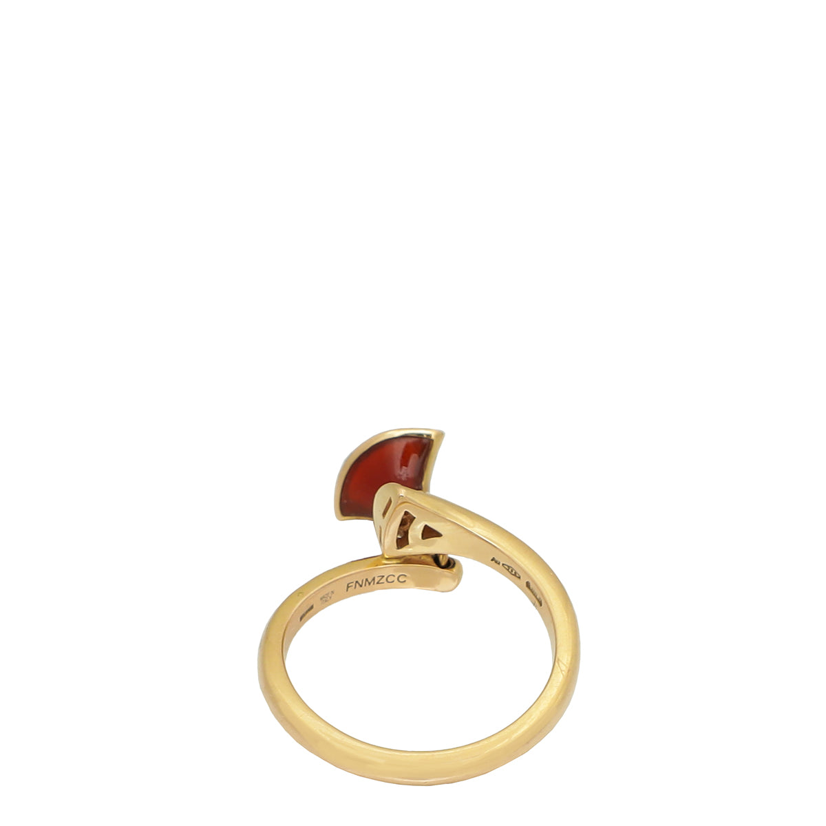 Bvlgari 18K Rose Gold Diva's Dream Carnelian Diamond Ring 56