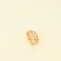 Bvlgari 18K Rose Gold Serpenti Viper Diamond Ring 53