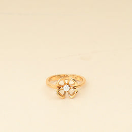 Bvlgari 18K Rose Gold Diamond Fiorever Ring 52