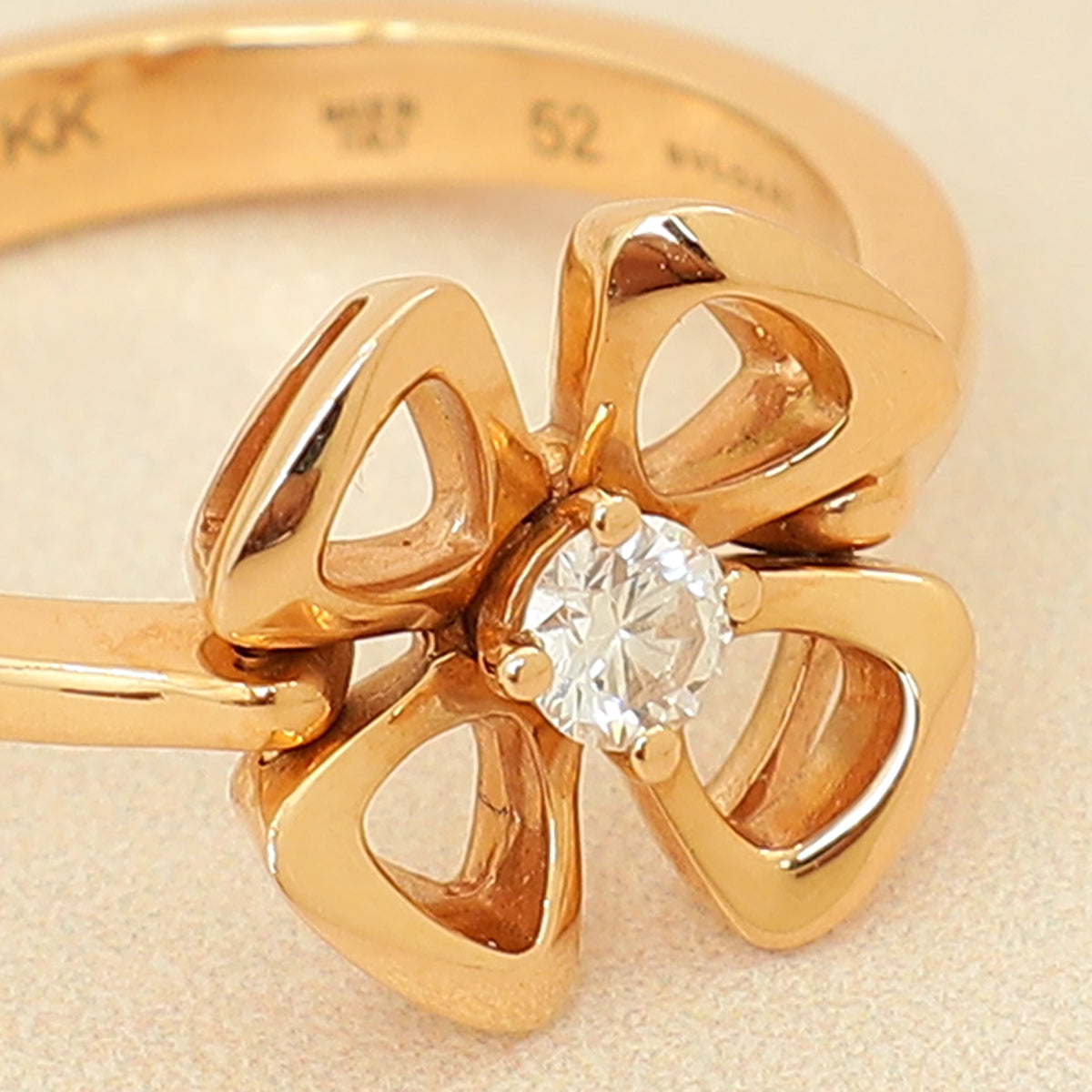 Bvlgari 18K Rose Gold Diamond Fiorever Ring 52-Bvlgari-THE CLOSET