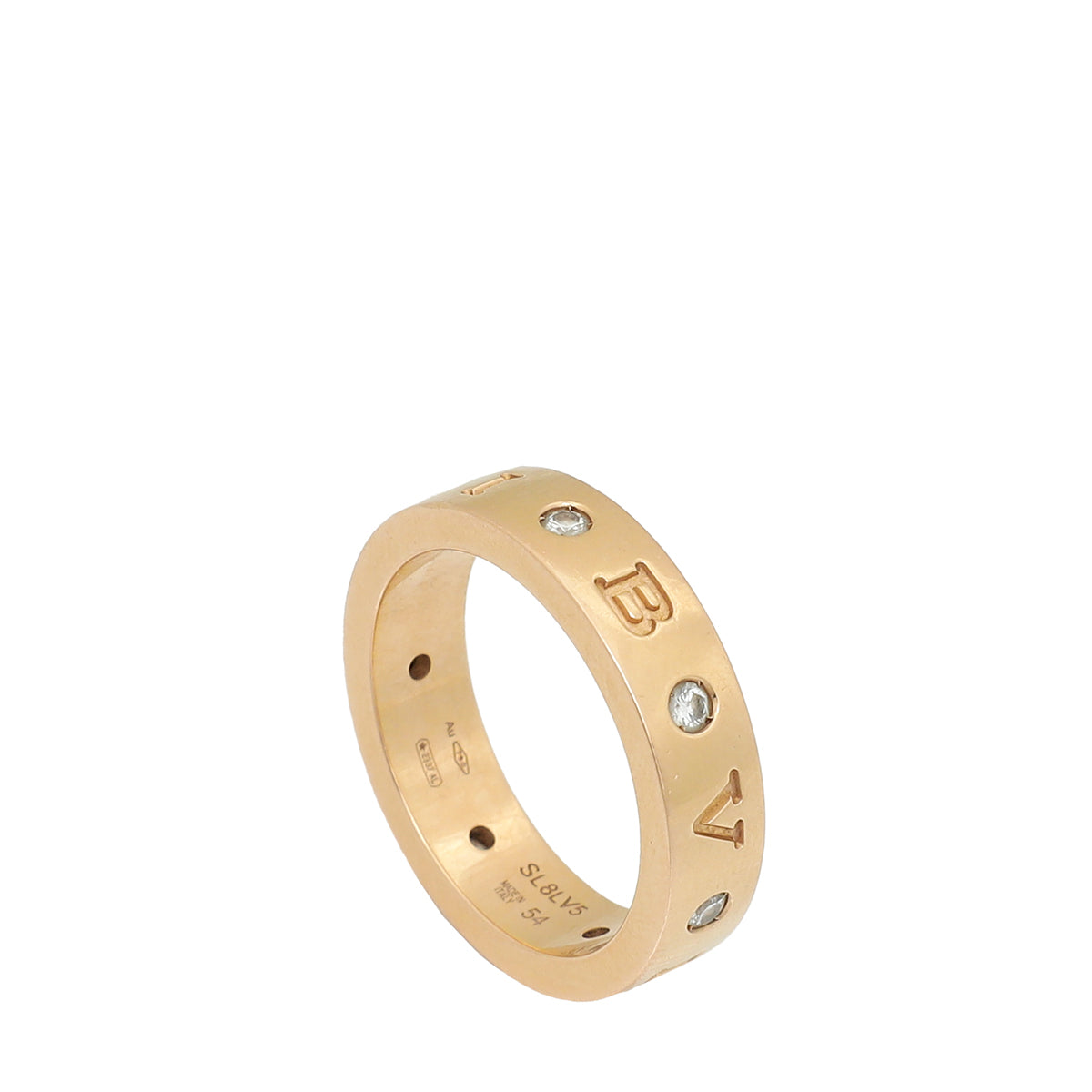 Bvlgari 18K Rose Gold B.Zero1 Diamond Ring 54-Bvlgari-THE CLOSET