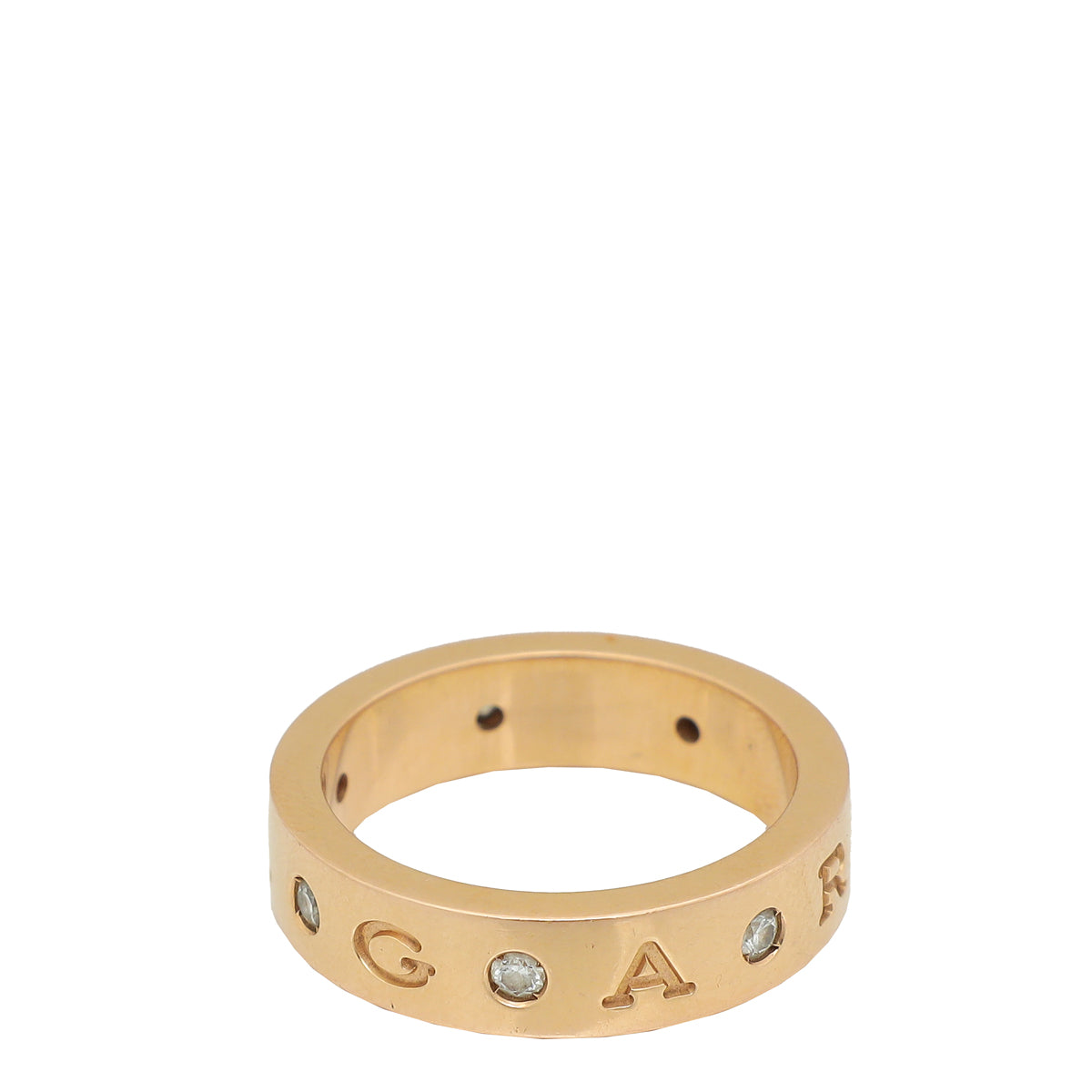 Bvlgari 18K Rose Gold B.Zero1 Diamond Ring 54-Bvlgari-THE CLOSET