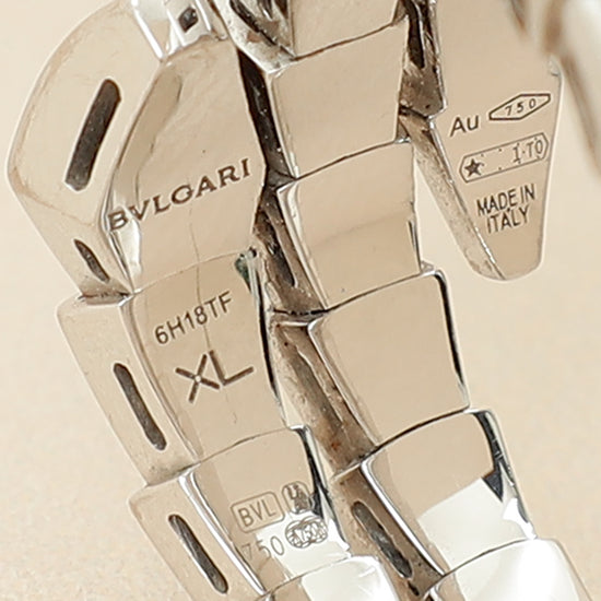 Bvlgari 18K White Gold Serpenti Viper Full Pave Diamond 2-Coil Ring (57 - 59)-Bvlgari-THE CLOSET