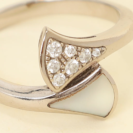 Bvlgari 18K White Gold Diamond MOP Diva's Dream Ring 51-Bvlgari-THE CLOSET