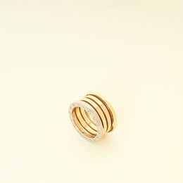 Bvlgari 18K Tricolor B.Zero 1 - Four-Band Ring 54