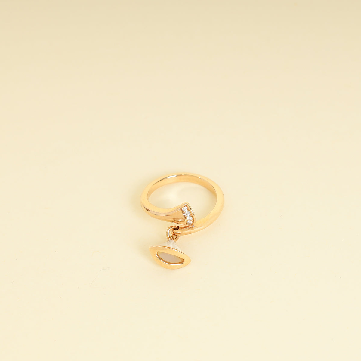 Bvlgari 18K Pink Gold Diamond MOP Diva's Dream Ring 51