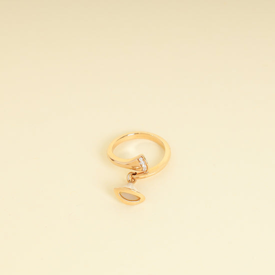 Bvlgari 18K Pink Gold Diamond MOP Diva's Dream Ring 51