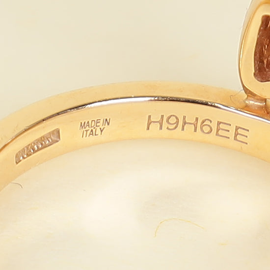 Bvlgari 18K Pink Gold Diamond MOP Diva's Dream Ring 49