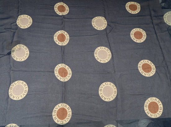 Bvlgari Navy Blue Printed Silk Scarf-Bvlgari-THE CLOSET