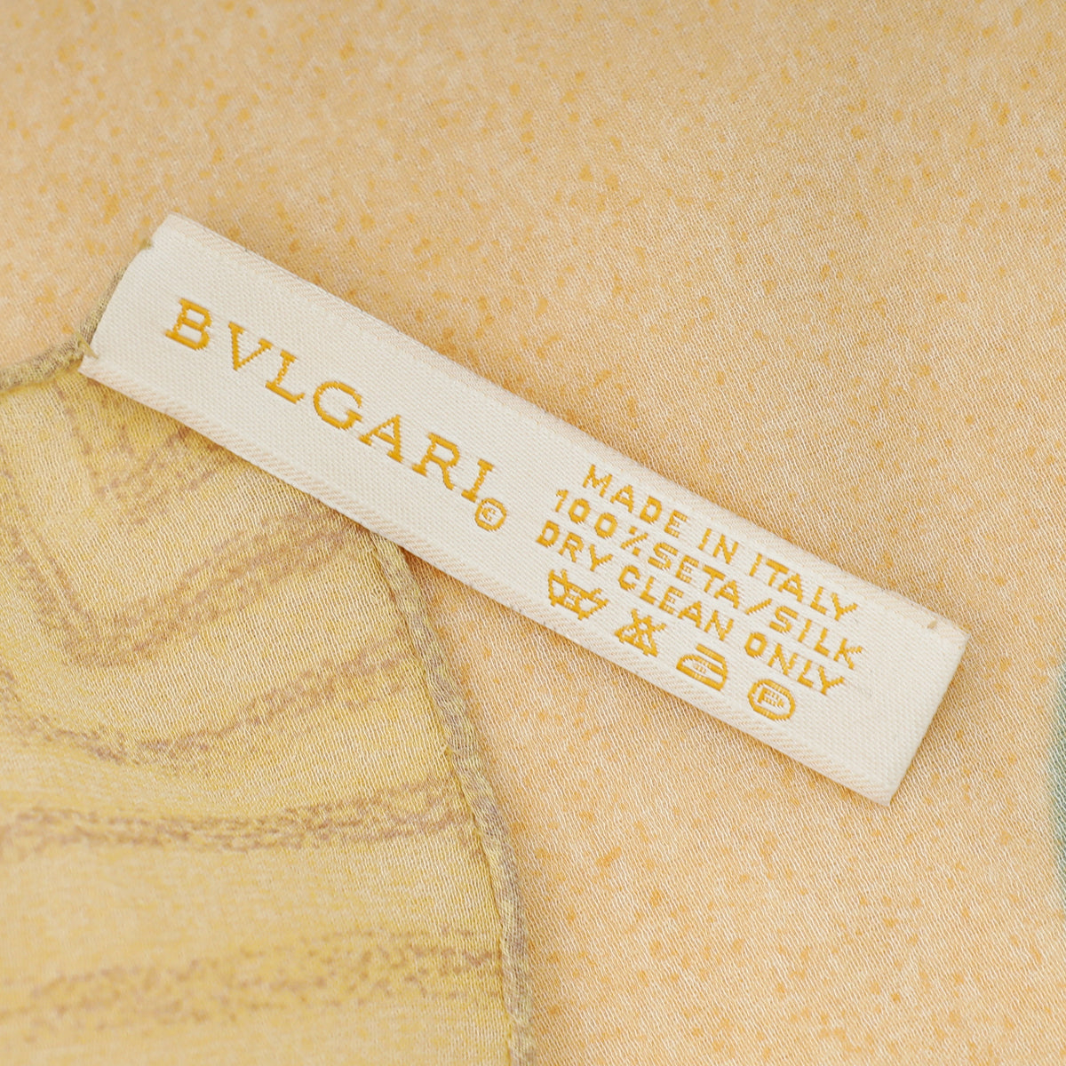 Bvlgari Light Yellow Printed Silk Scarf-Bvlgari-THE CLOSET