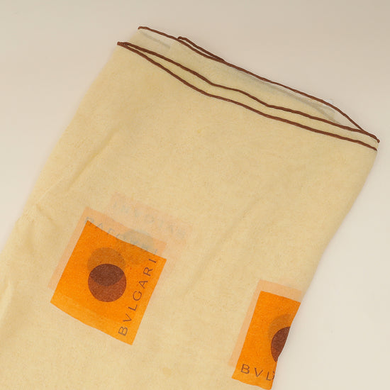 Bvlgari Yellow Printed Silk Scarf-Bvlgari-THE CLOSET