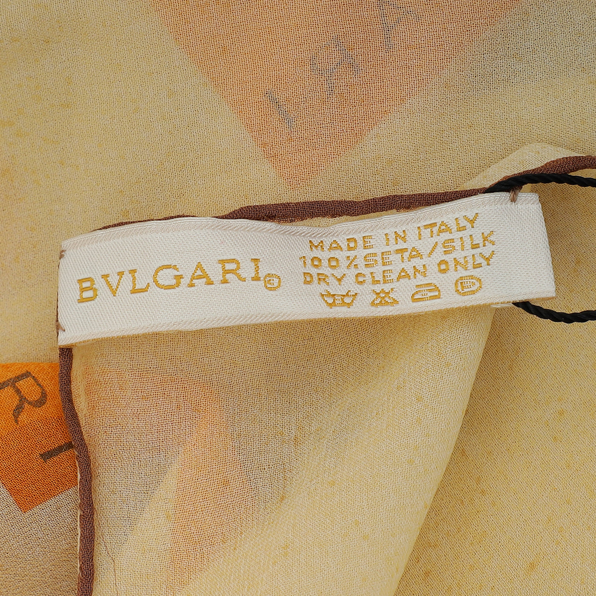 Bvlgari Yellow Printed Silk Scarf-Bvlgari-THE CLOSET