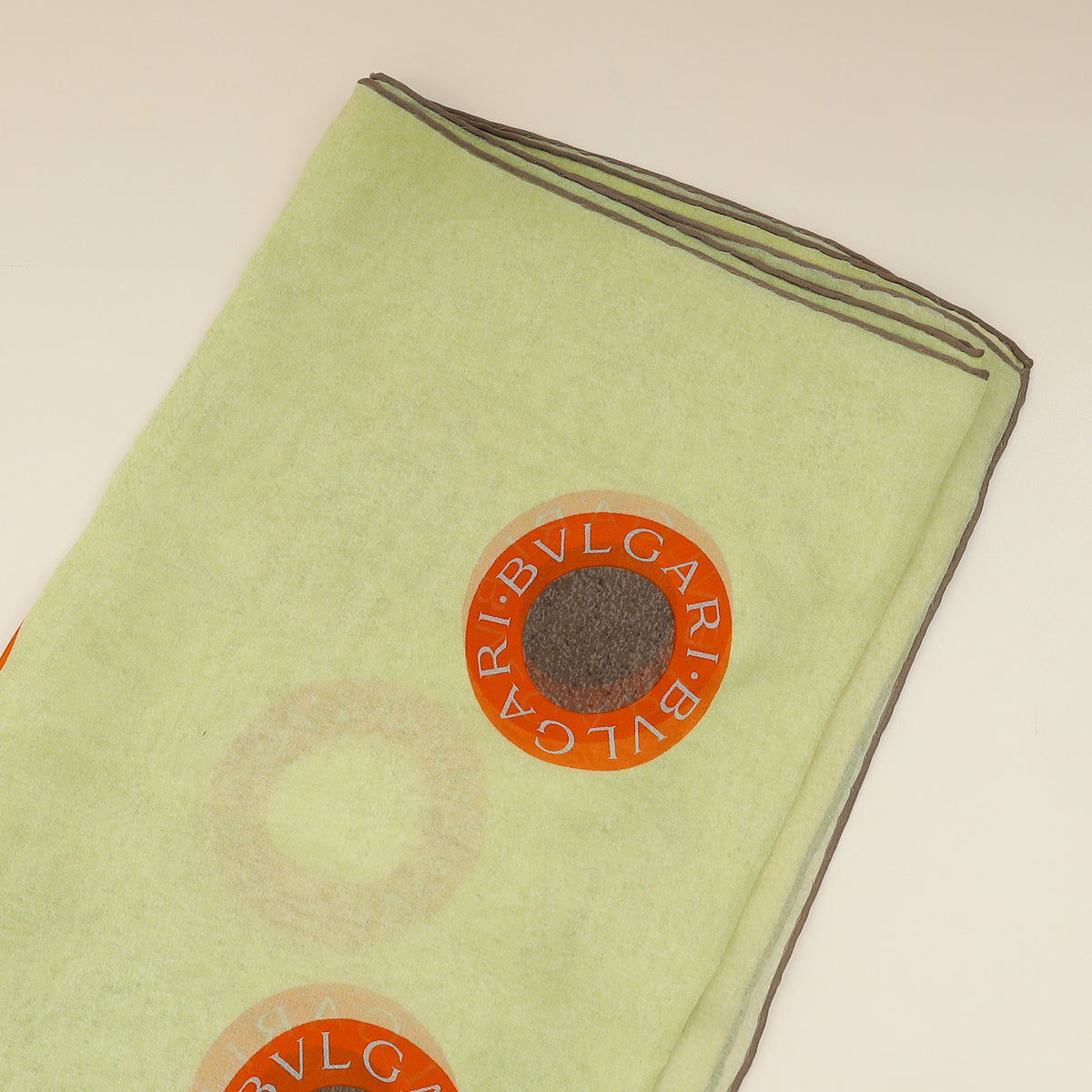 Bvlgari Yellow Green Printed Silk Scarf-Bvlgari-THE CLOSET