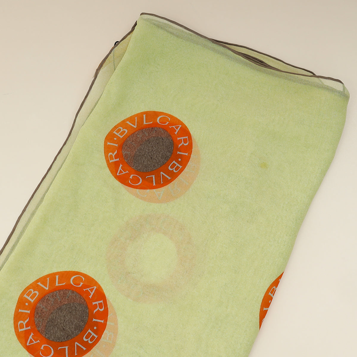 Bvlgari Yellow Green Printed Silk Scarf-Bvlgari-THE CLOSET