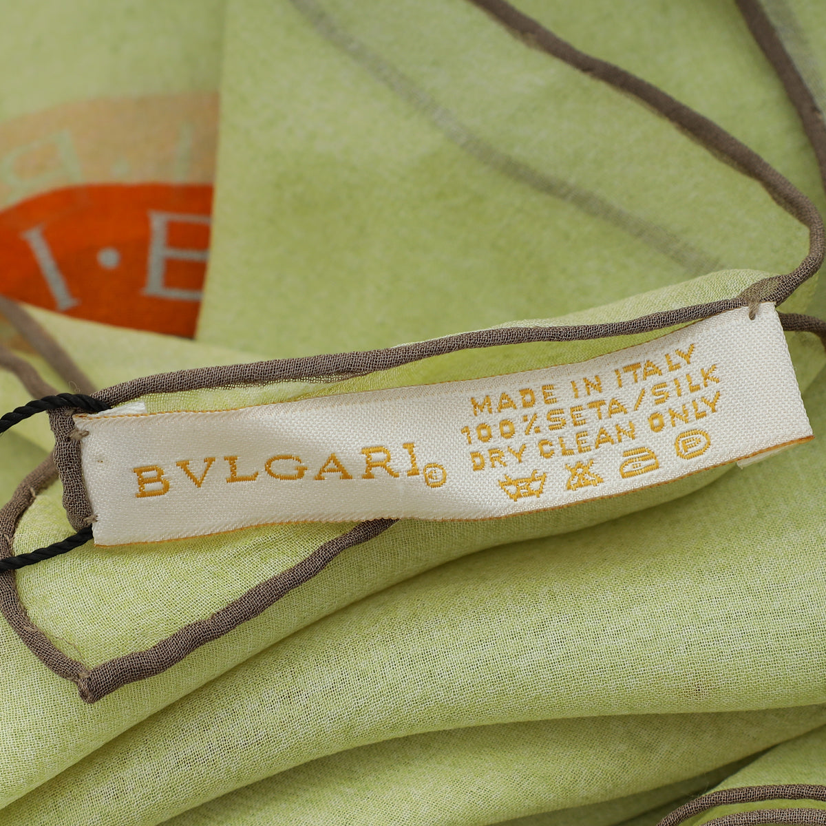 Bvlgari Yellow Green Printed Silk Scarf-Bvlgari-THE CLOSET