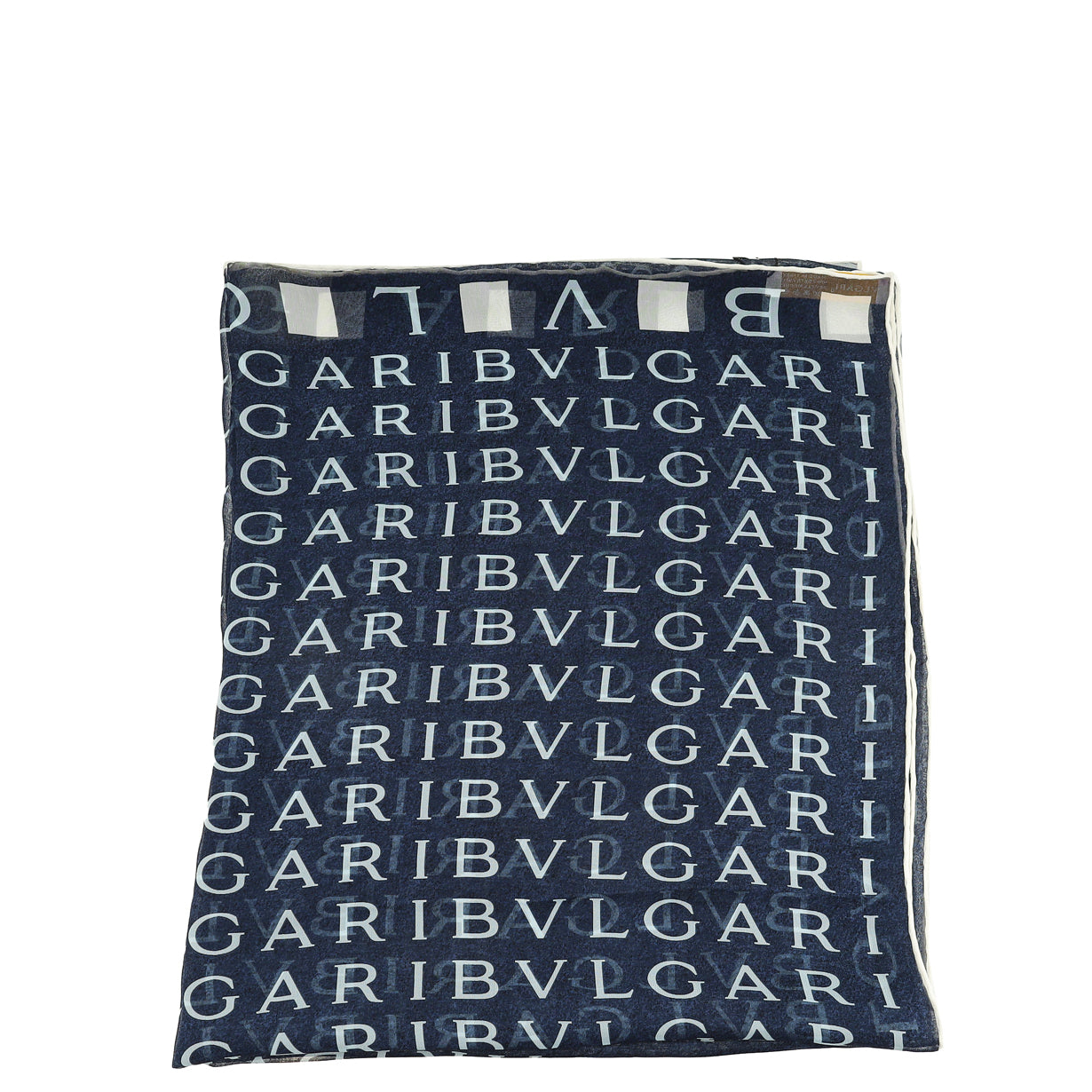 Bvlgari Bicolor Logo Silk Scarf