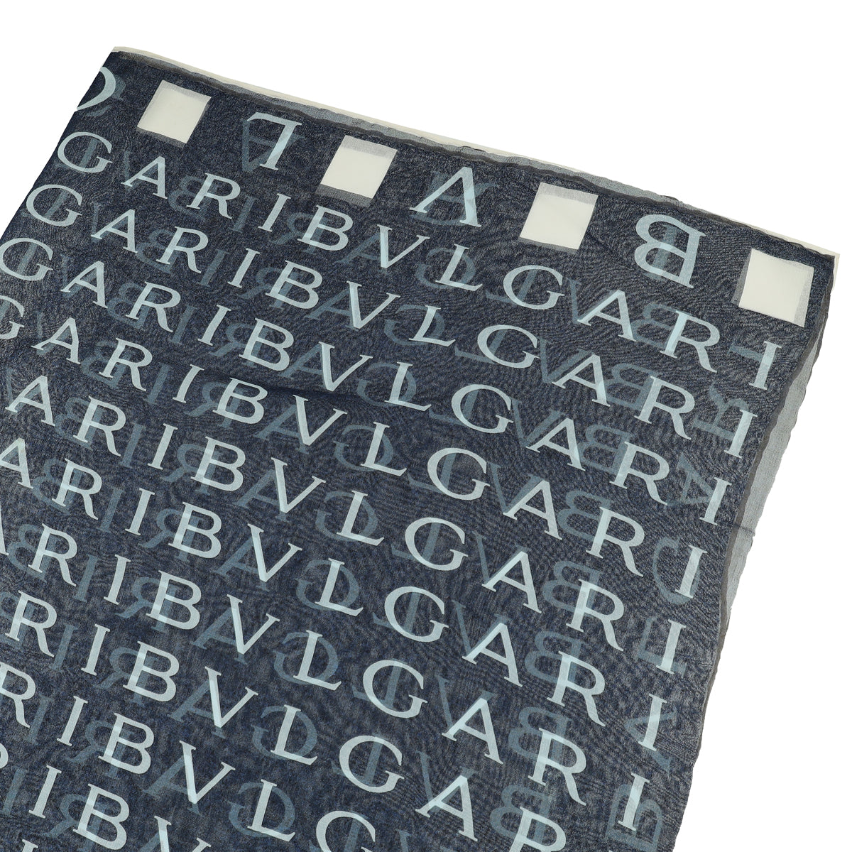 Bvlgari Bicolor Logo Silk Scarf