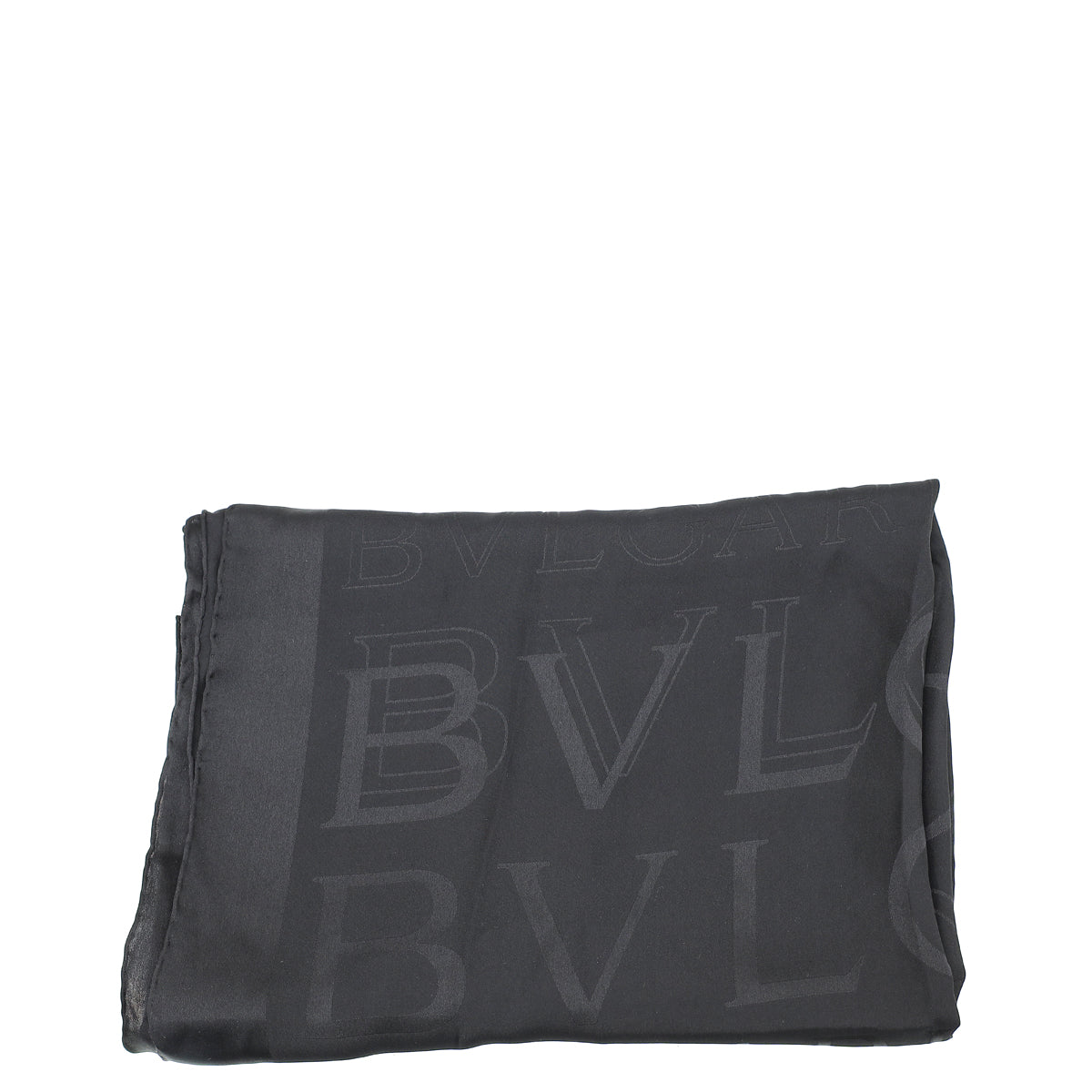 Bvlgari Black Logo Silk Scarf-Bvlgari-THE CLOSET