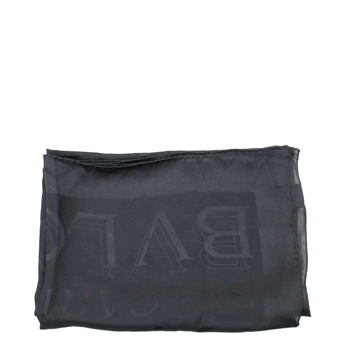 Bvlgari Black Logo Silk Scarf-Bvlgari-THE CLOSET
