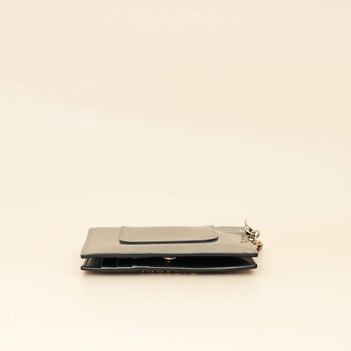 Bvlgari Metallic Grey Serpenti Forever Folded Card Holder-Bvlgari-THE CLOSET