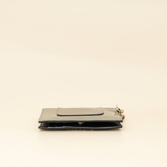 Bvlgari Metallic Grey Serpenti Forever Folded Card Holder-Bvlgari-THE CLOSET