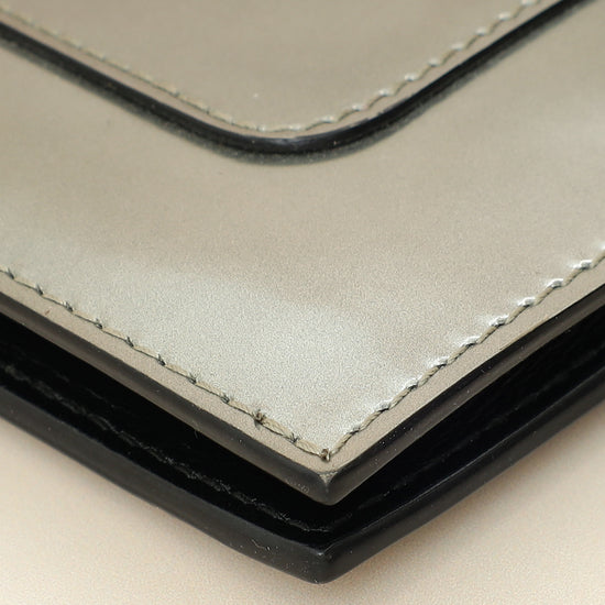 Bvlgari Metallic Grey Serpenti Forever Folded Card Holder-Bvlgari-THE CLOSET