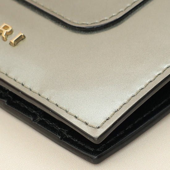 Bvlgari Metallic Grey Serpenti Forever Folded Card Holder-Bvlgari-THE CLOSET