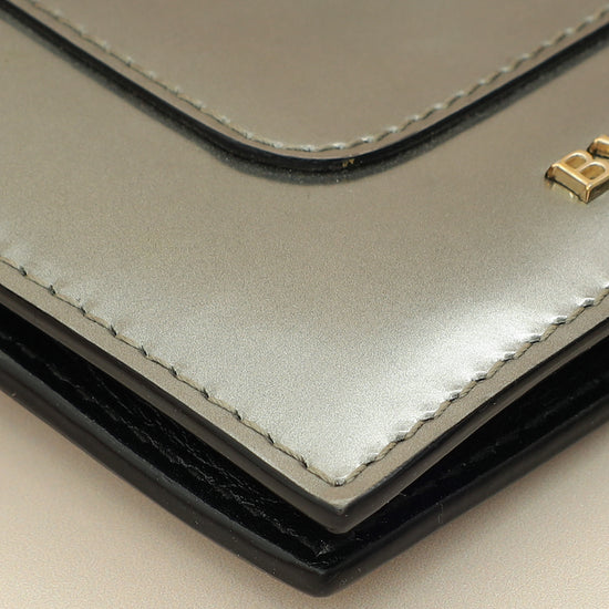 Bvlgari Metallic Grey Serpenti Forever Folded Card Holder-Bvlgari-THE CLOSET