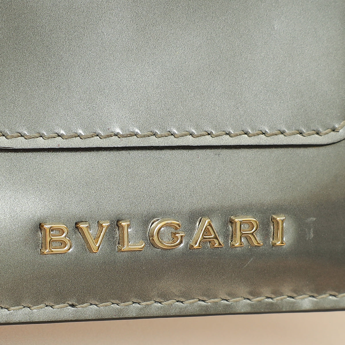Bvlgari Metallic Grey Serpenti Forever Folded Card Holder-Bvlgari-THE CLOSET