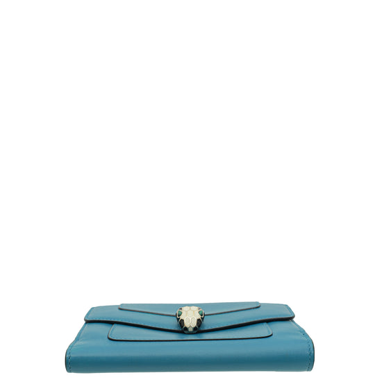 Bvlgari Blue Serpenti Forever Bi-fold French Wallet