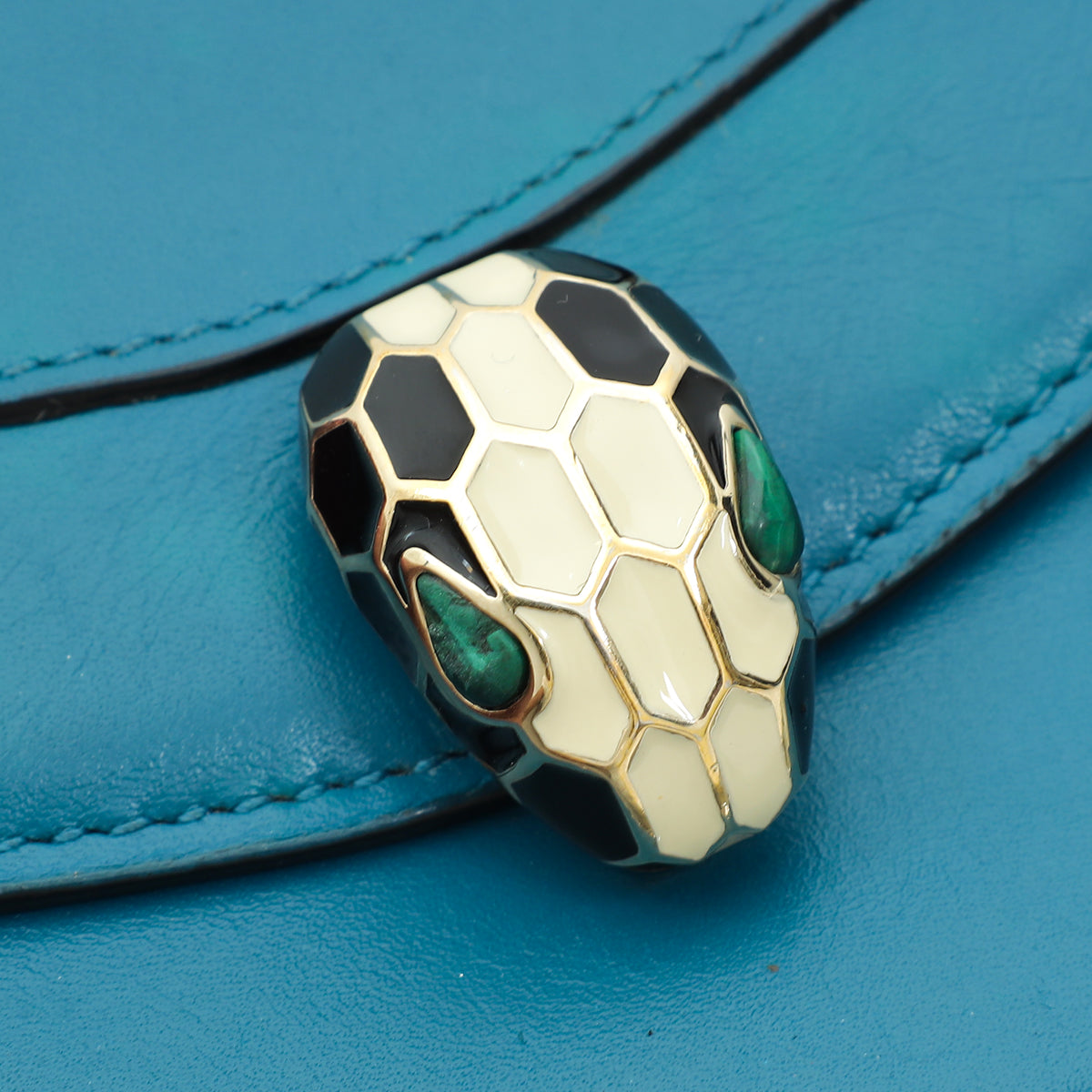 フランス オ—ルドバカラ ペントレ—「セルペンティ」 Bvlgari Blue Serpenti Forever Bi-fold French Wallet – THE CLOSET