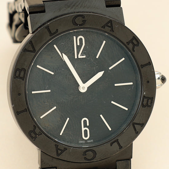 Bvlgari Black Stainless Steel Bvlgari Quartz 33mm Watch-Bvlgari-THE CLOSET