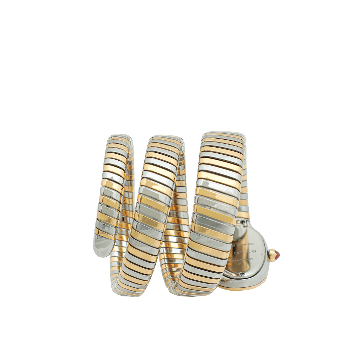 Bvlgari Stainless Steel/Yellow Gold Serpenti Tubogas Double Spiral 35mm Quartz Watch-Bvlgari-THE CLOSET