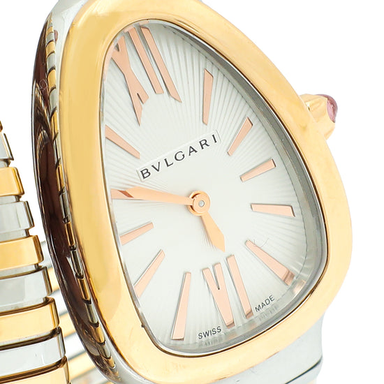 Bvlgari Stainless Steel/Yellow Gold Serpenti Tubogas Double Spiral 35mm Quartz Watch