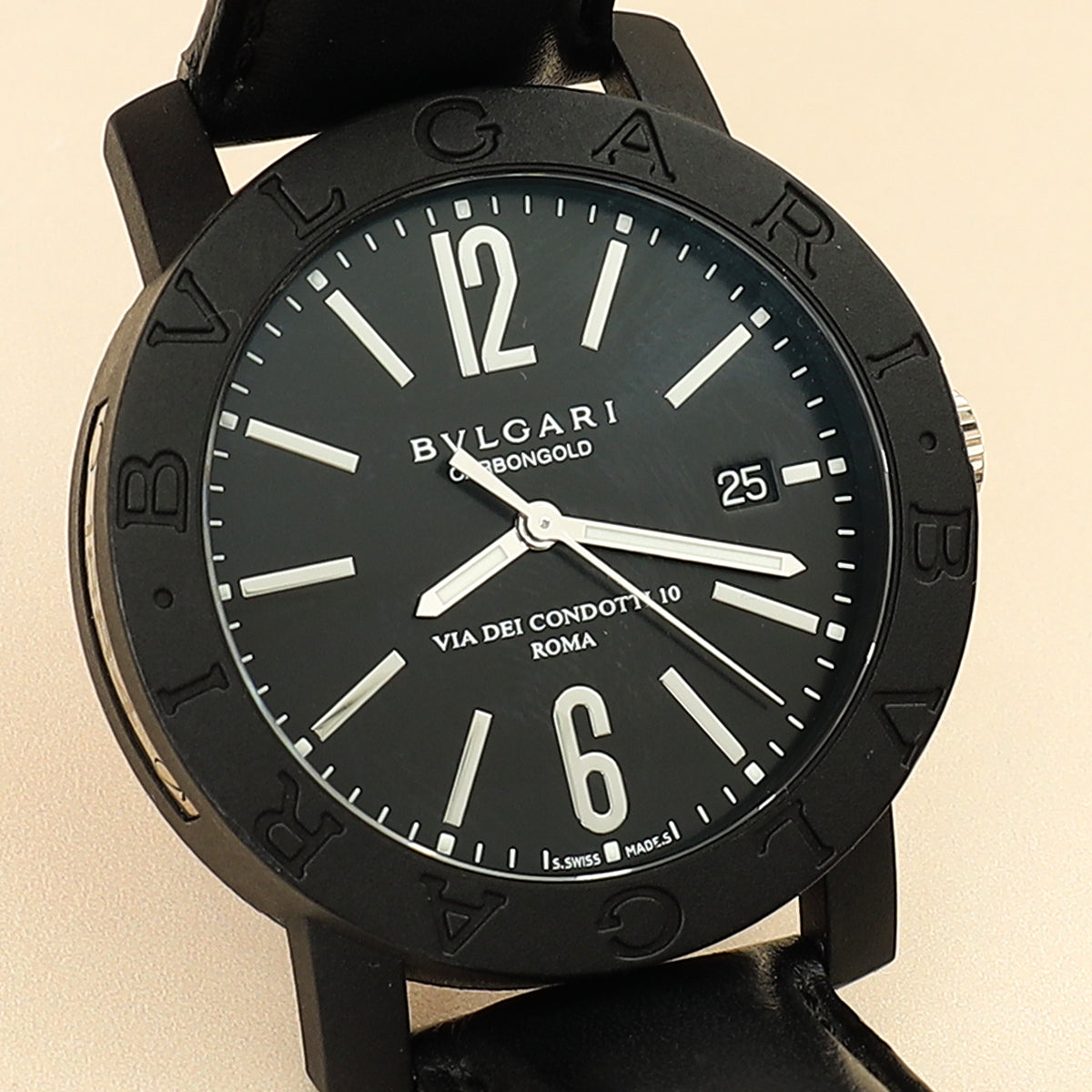 Bvlgari Black Bvlgari Via dei Condotti 10 Roma Automatic 40mm Watch-Bvlgari-THE CLOSET
