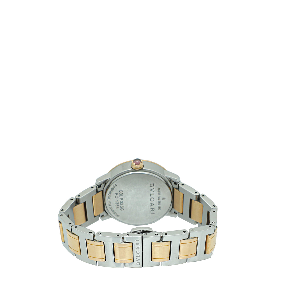 Bvlgari 18K Yellow Gold Stainless Steel Diamond MOP 33mm Automatic Watch-Bvlgari-THE CLOSET