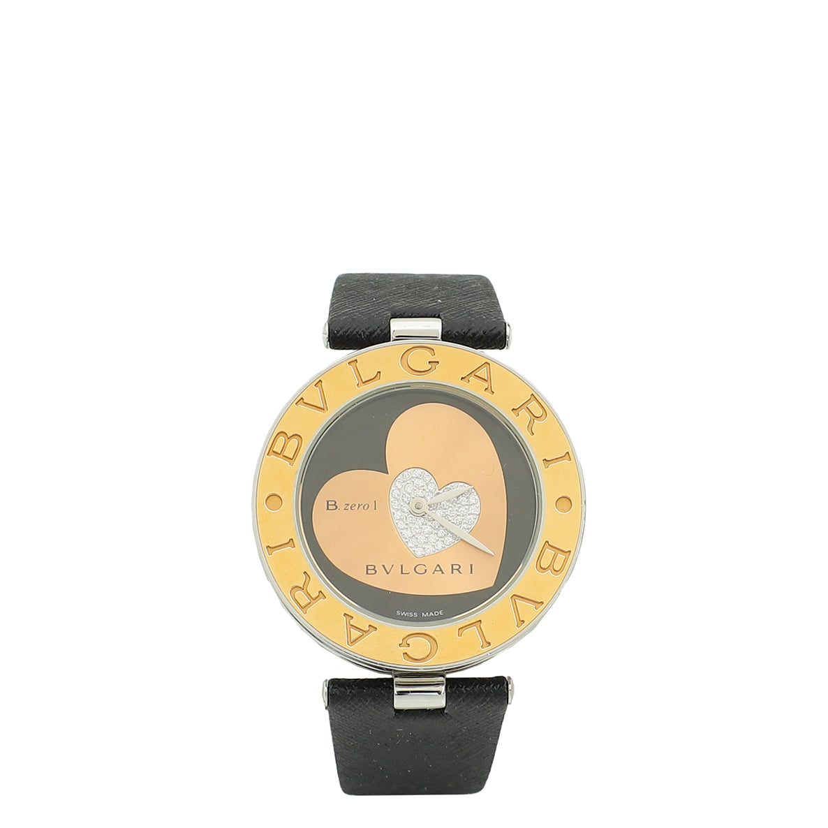 Bvlgari 18K White Gold B.Zero1 Double Heart Diamond 30mm Watch-Bvlgari-THE CLOSET