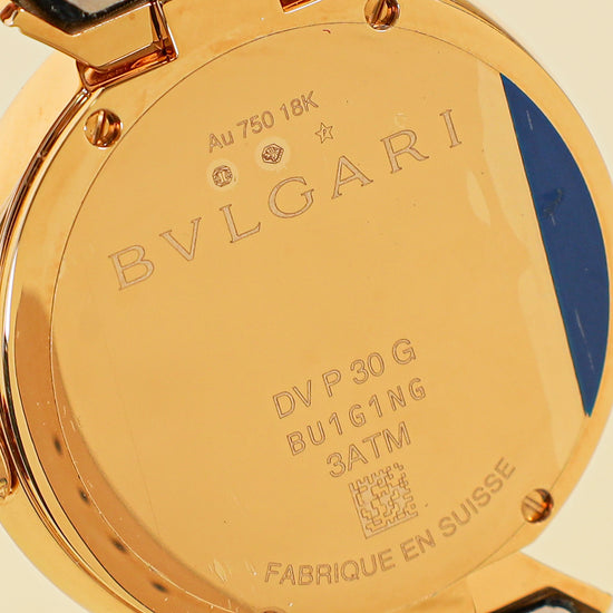 Bvlgari 18K Rose Gold Divas Dream MOP Diamond Dial 30mm Quartz Movement Watch