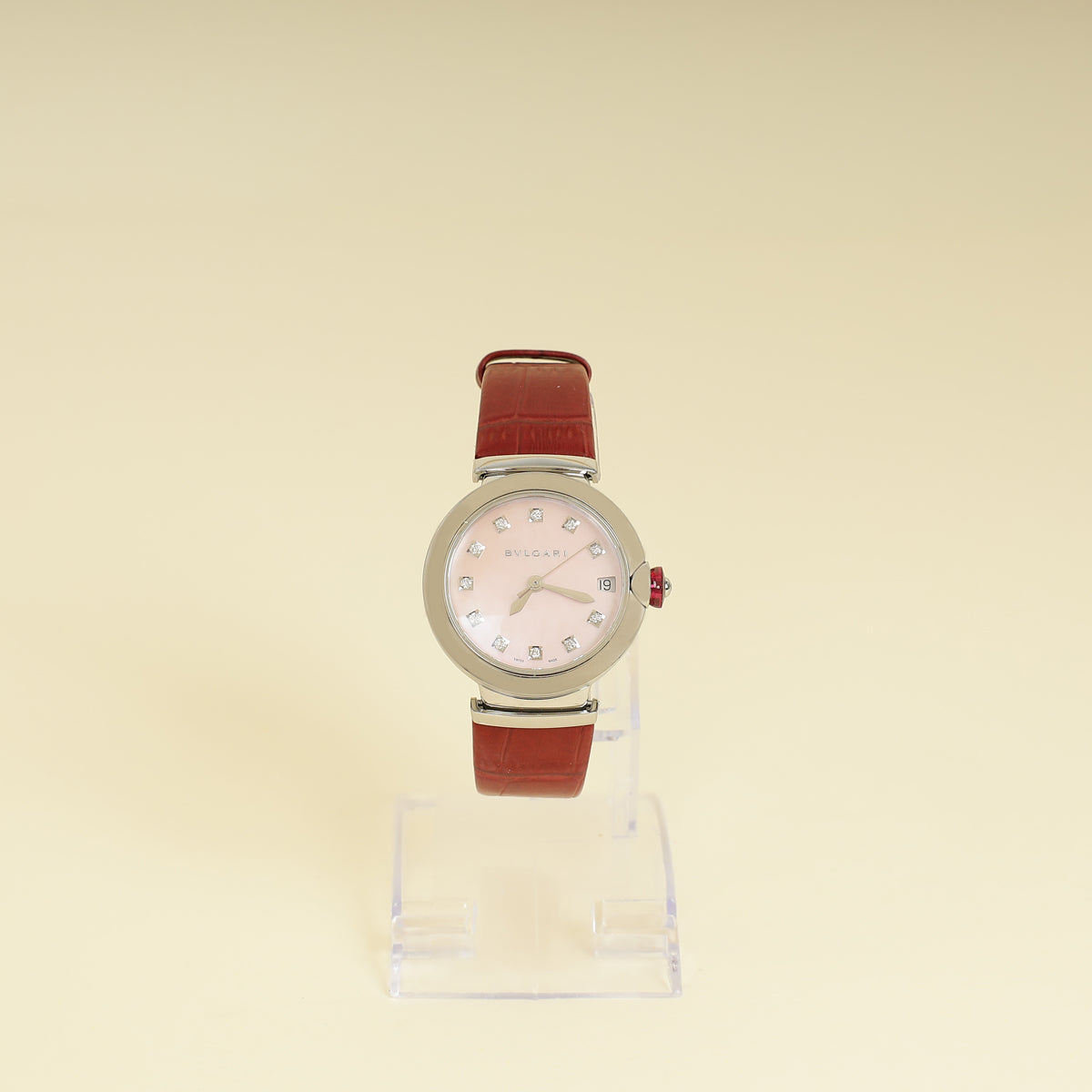 Bvlgari Stainless Steel MOP Diamond Lucea Automatic 33mm Watch