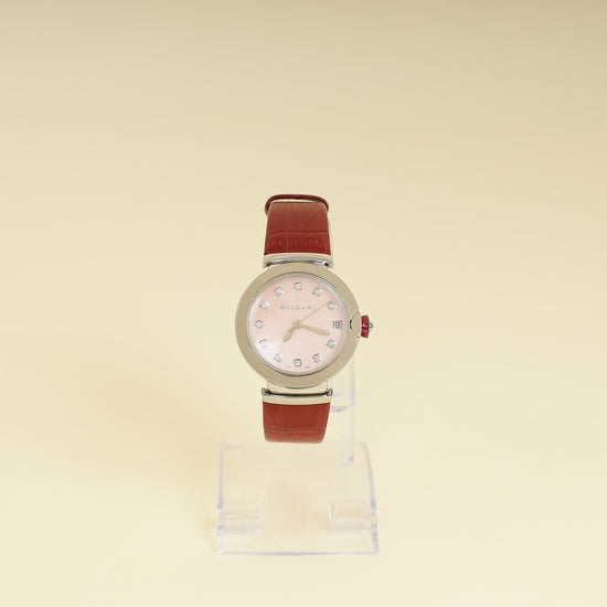 Bvlgari Stainless Steel MOP Diamond Lucea Automatic 33mm Watch