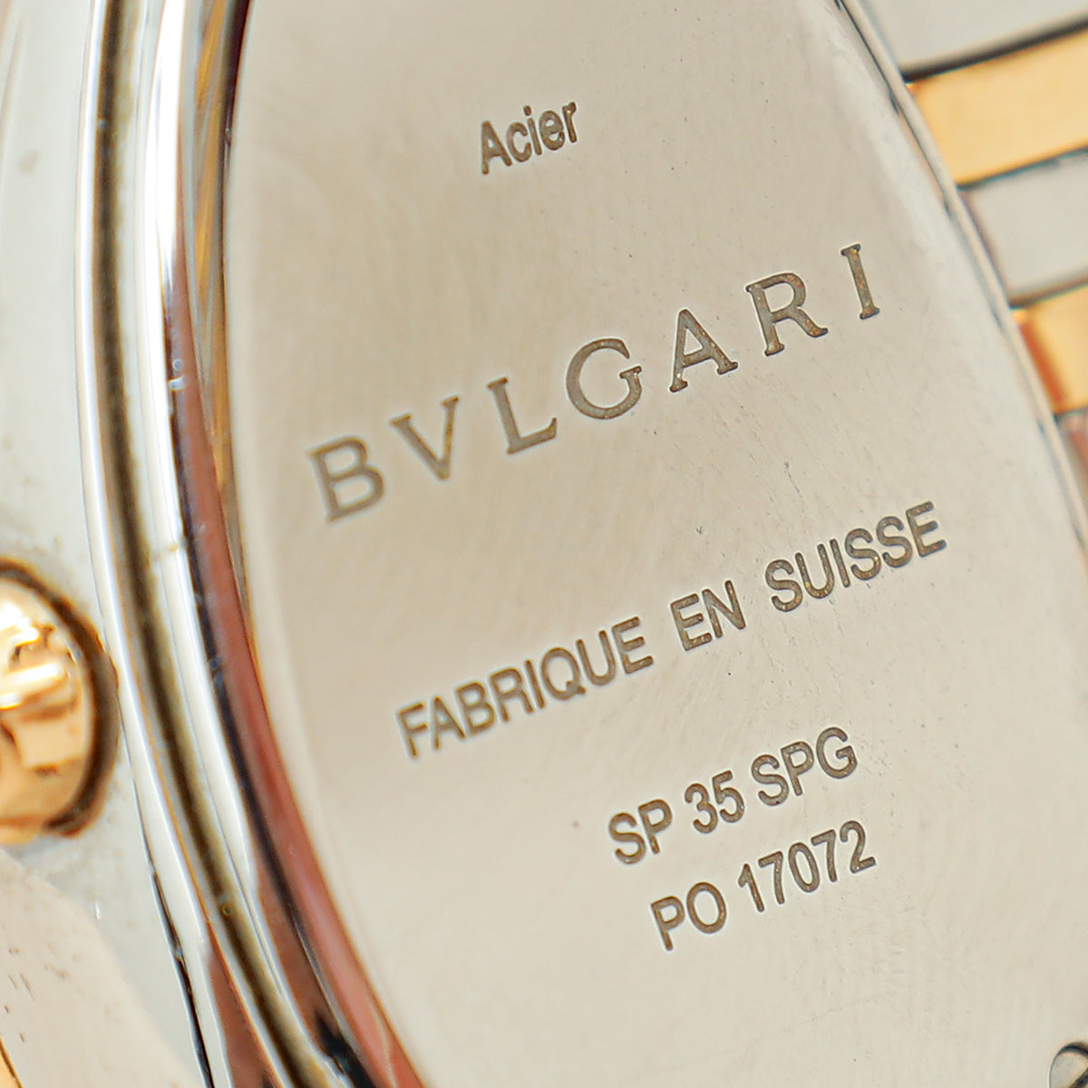 Bvlgari Stainless Steel Rose Gold Diamond Serpenti Tubogas Single Spiral Quartz 35mm Small Watch-Bvlgari-THE CLOSET