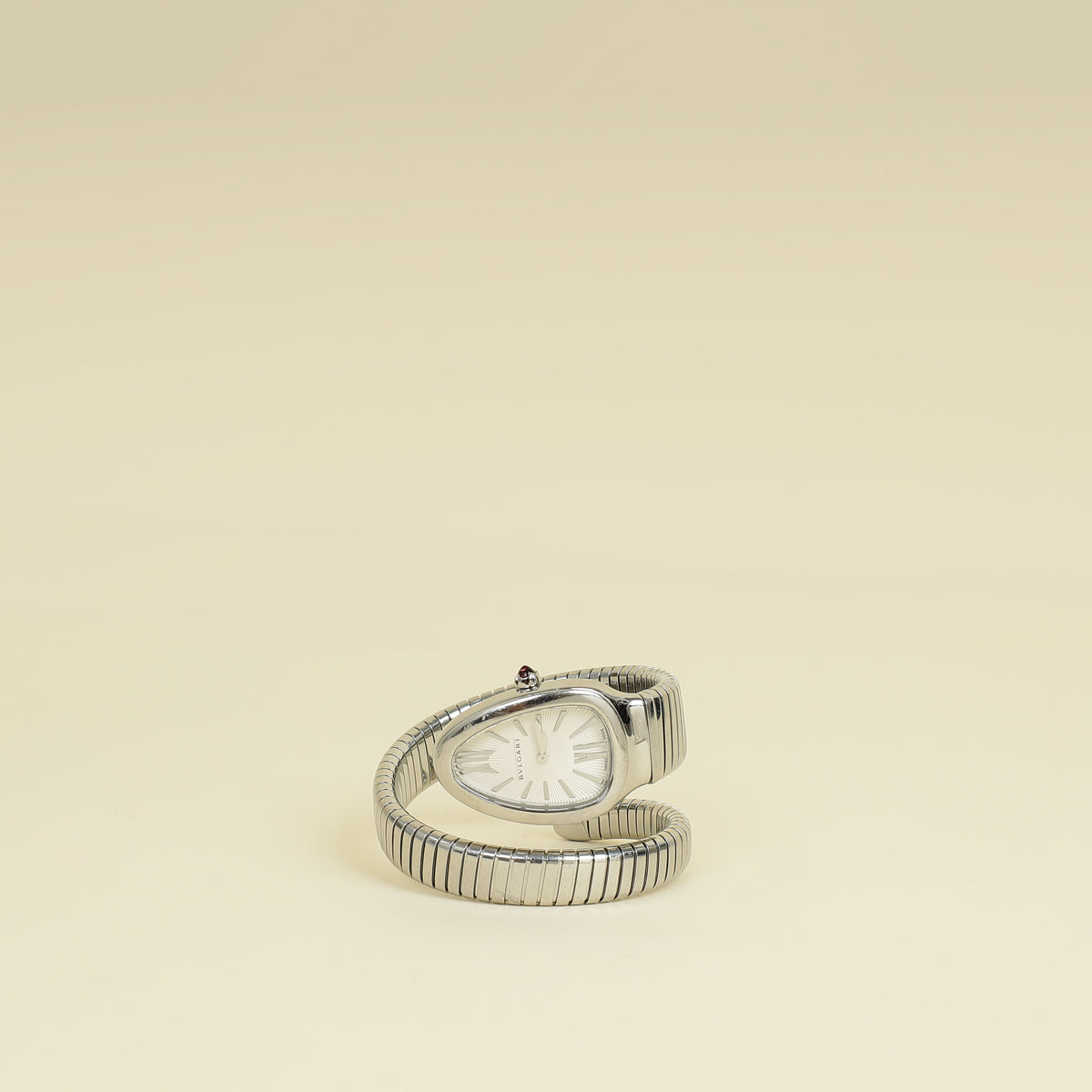 Bvlgari Stainless Steel Serpenti Tubogas Single Spiral Quartz Movment 35mm Watch