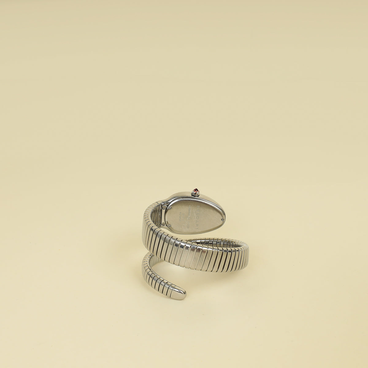 Bvlgari Stainless Steel Serpenti Tubogas Single Spiral Quartz Movment 35mm Watch