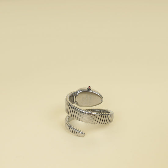 Bvlgari Stainless Steel Serpenti Tubogas Single Spiral Quartz Movment 35mm Watch