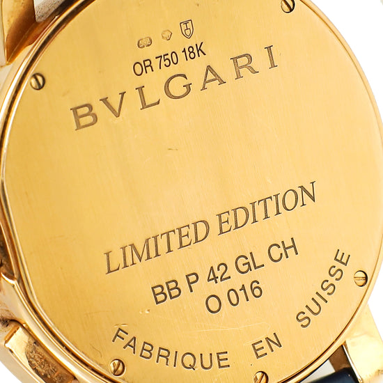 Bvlgari 18K Rose Gold Bvlgari Chronograph Ltd.Ed. 42mm Automatic Watch