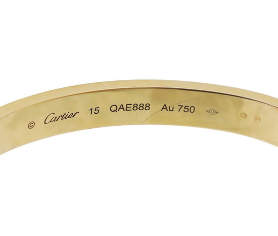 Cartier 18K Rose Gold Love Classic Bracelet 15