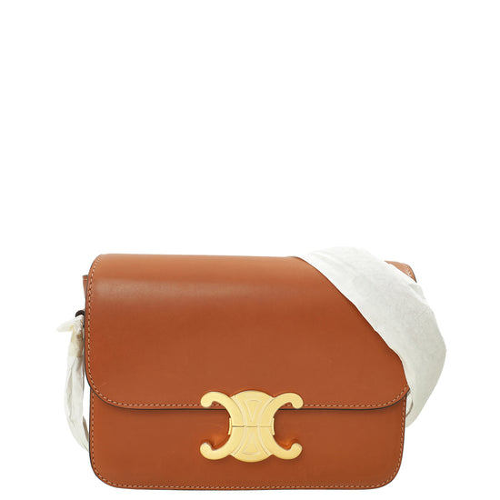 Celine Bronze Teen Triomphe Natural Bag