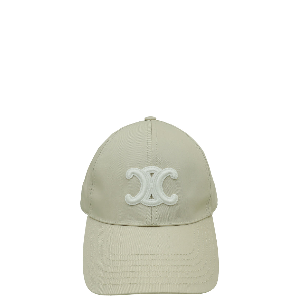 Celine Beige Triomphe Small Baseball Hat Cap