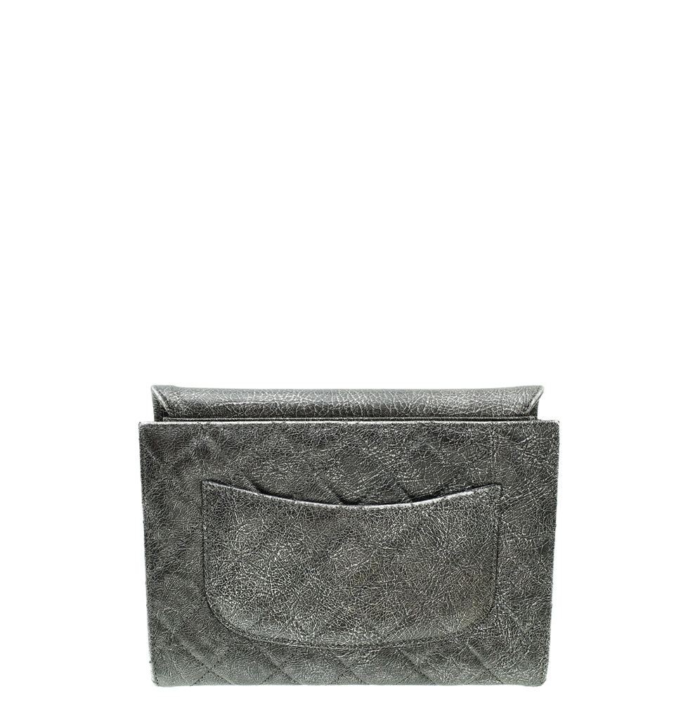 Chanel Metallic Dark Silver CC Zip Away Chain Clutch-Chanel-THE CLOSET
